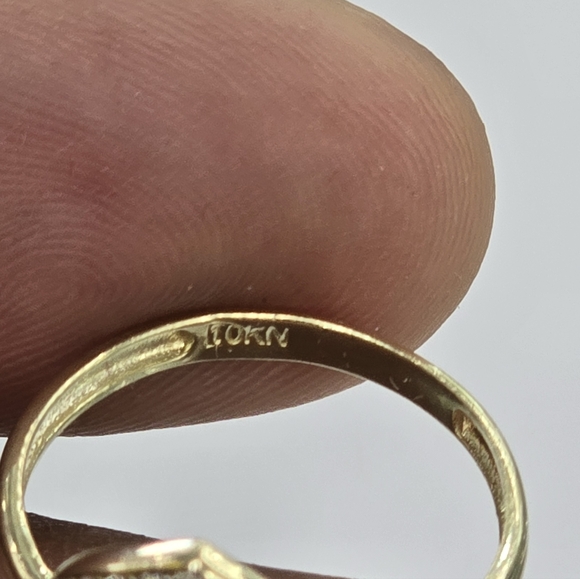 10kt Real Gold Heart Butterfly Ring For Women